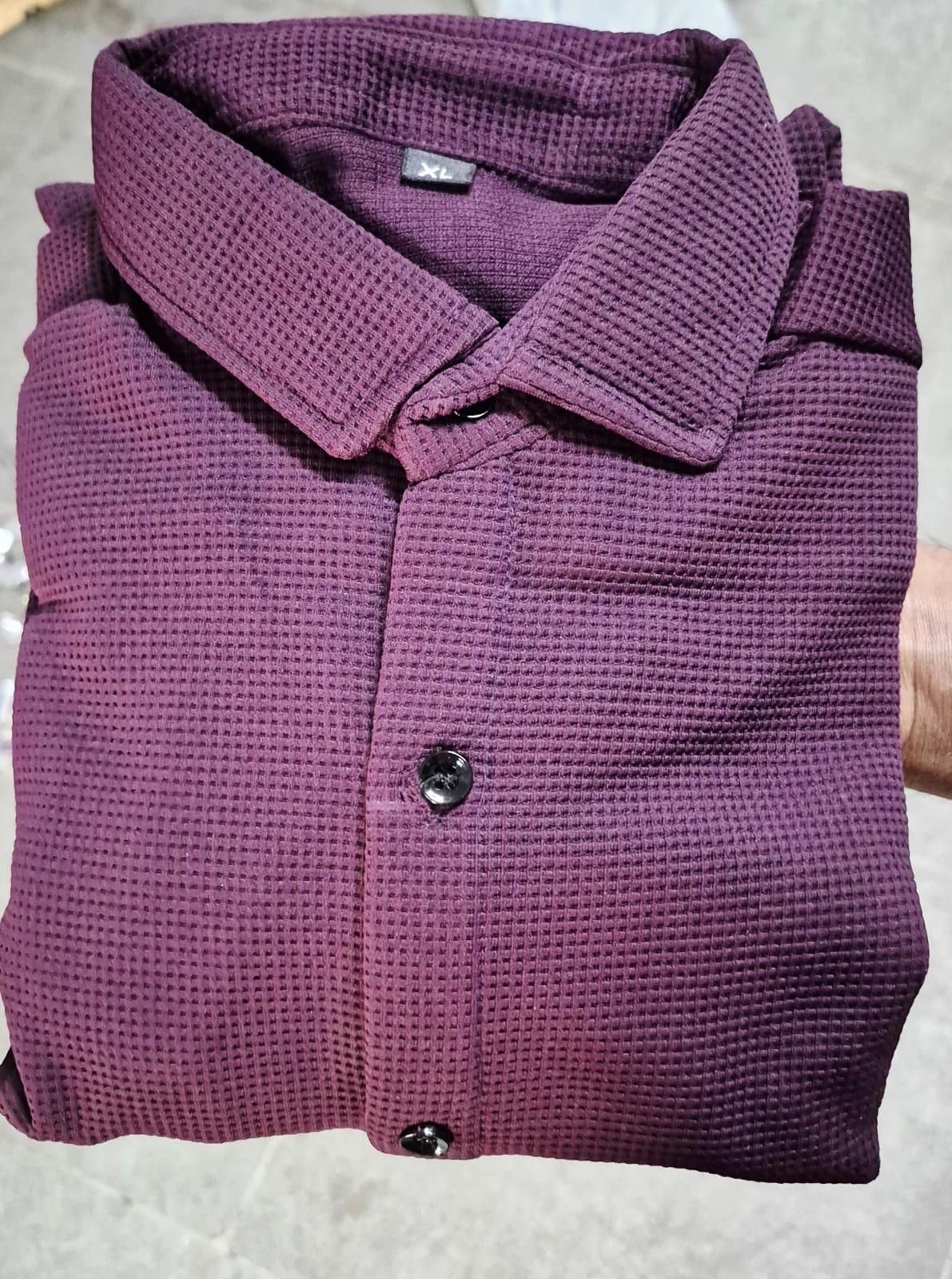 Business Waffle Designer Fashion Men's Shirt